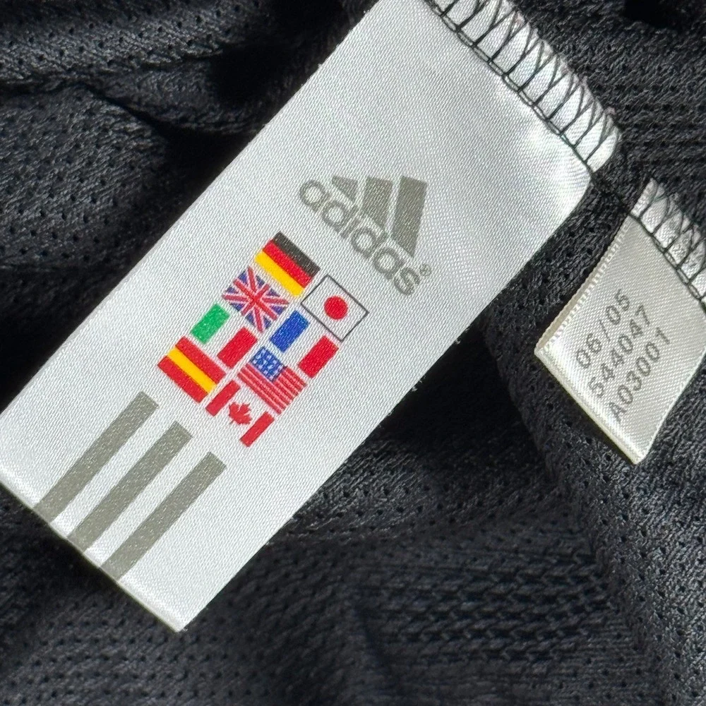 Vintage Adidas Climalite‎ Track Jacket Mens Large Black Stripes Embroidered Mesh